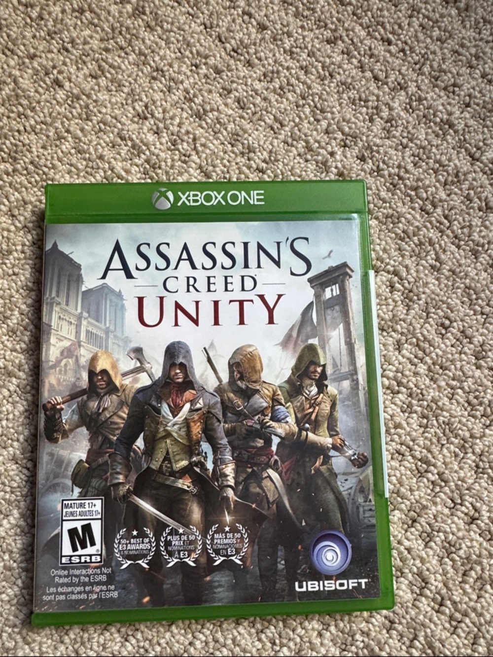 Assassin's Creed Unity Xbox One Game - Green Case